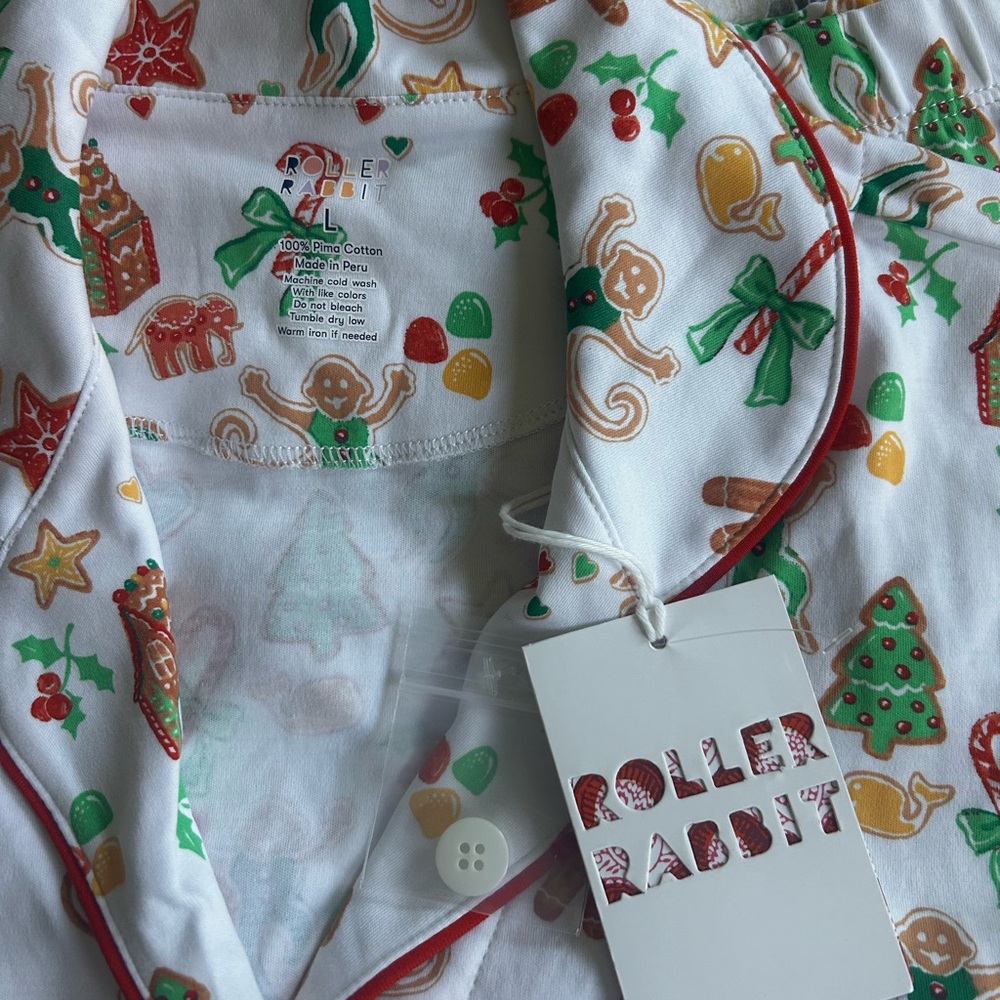 Roller Rabbit Gingerbread Party Polo Pajamas